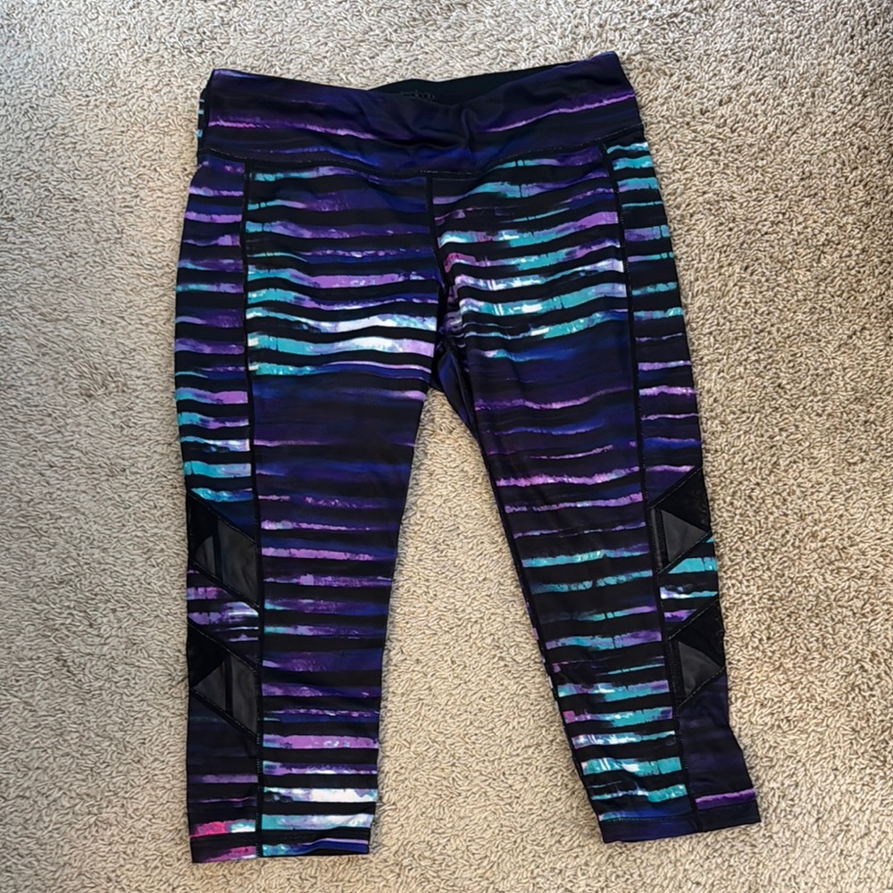 Blue and Purple work out capris